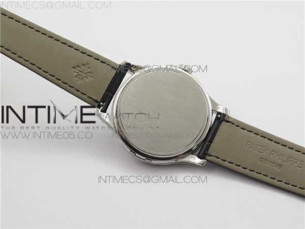 Calatrava 5227R SS ZF 1:1 Best Edition Ivory Dial on Black Leather Strap A324CS - Image 9