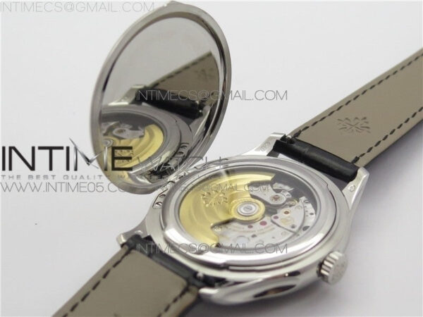 Calatrava 5227R SS ZF 1:1 Best Edition Ivory Dial on Black Leather Strap A324CS - Image 11