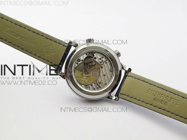 6104P Moon SS Blue Dial Diamond Bezel on Blue Leather Strap A240 - Image 12