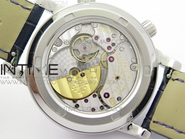 6104P Moon SS Blue Dial Diamond Bezel on Blue Leather Strap A240 - Image 13