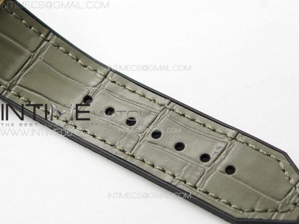 Classic Fusion 42mm RG Paved Diamonds Case And Bezel B50F Paved Diamonds Dial On Gray Gummy Strap A2892 - Image 14