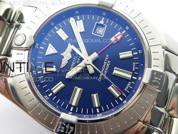 Avenger Automatic 43mm GMT SS B50 Best Edition Blue Dial on SS Bracelet A2824 - Image 23