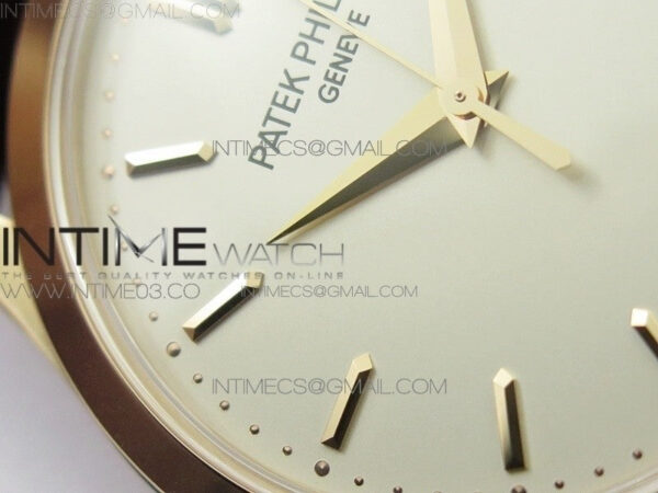Calatrava 5296R RG ZF 1:1 Best Edition Ivory Dial On Brown Leather Strap 324CS (Free box) - Image 3