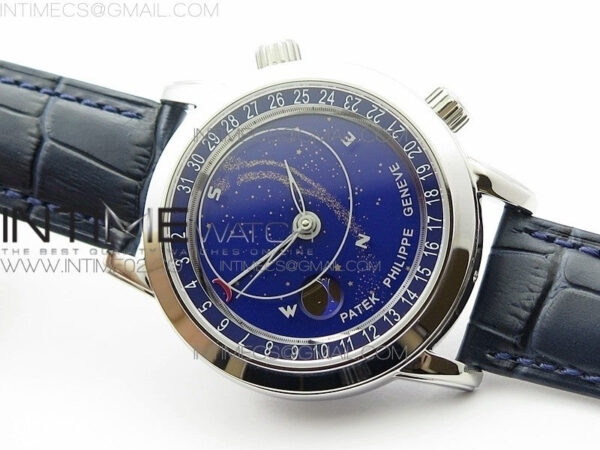 6102P Moon SS Blue Dial on Blue Leather Strap A240 - Image 2