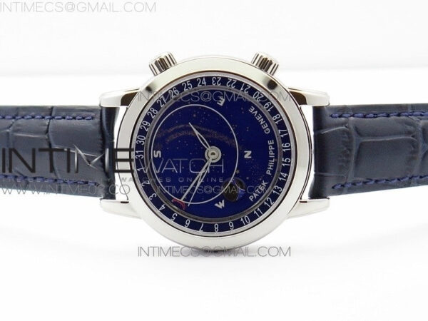 6102P Moon SS Blue Dial on Blue Leather Strap A240 - Image 3
