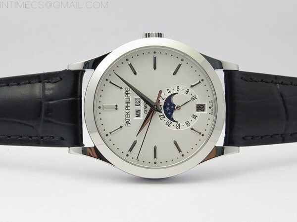 Annual Calendar Complications 5396 SS GRF Best Edition White Dial Sticks Markers on Black leather strap A324 - Image 3