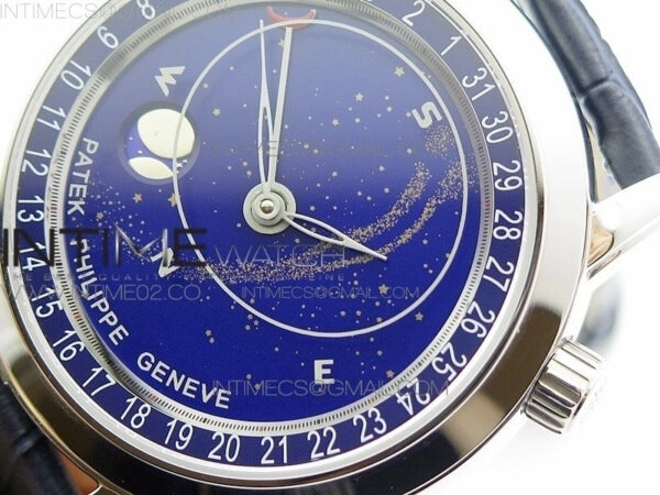 6102P Moon SS Blue Dial on Blue Leather Strap A240 - Image 4