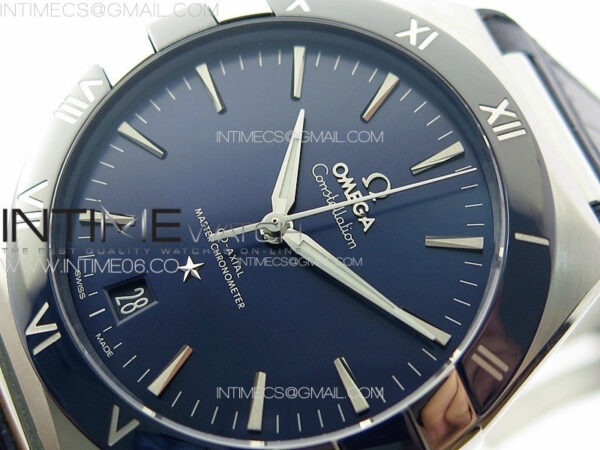 Constellation 41mm Blue Ceramic Bezel SS SBF 1:1 Best Edition Blue Dial on SS Bracelet A8900 - Image 3
