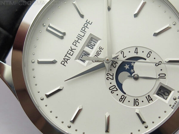 Annual Calendar Complications 5396 SS GRF Best Edition White Dial Sticks Markers on Black leather strap A324 - Image 7