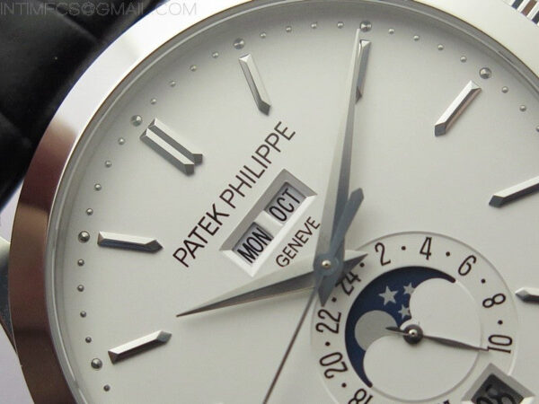 Annual Calendar Complications 5396 SS GRF Best Edition White Dial Sticks Markers on Black leather strap A324 - Image 8