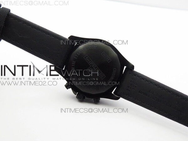 Challenger Chronograph DLC Black Dial on Rubber Strap A7750 - Image 11