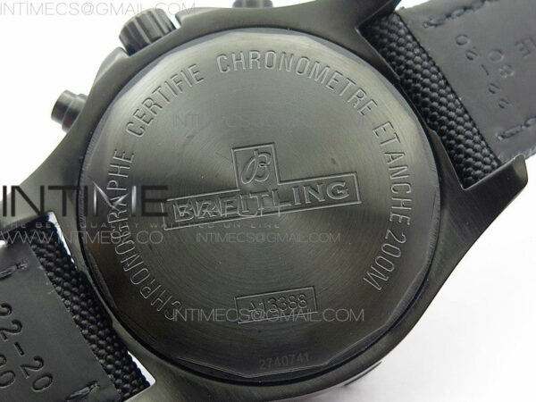 Challenger Chronograph DLC Black Dial on Rubber Strap A7750 - Image 12