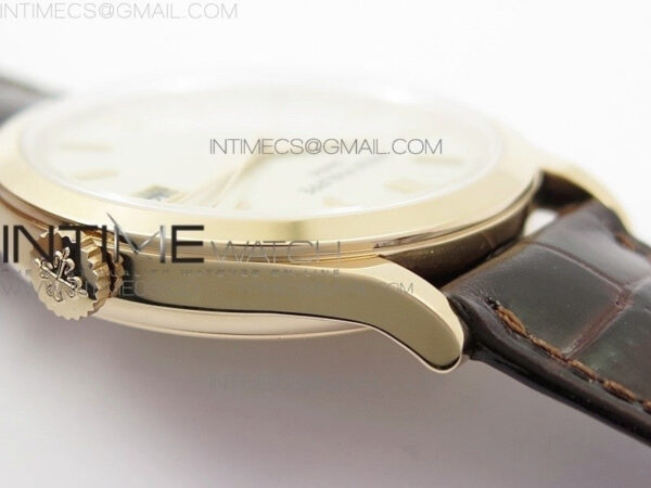 Calatrava 5296R RG ZF 1:1 Best Edition Ivory Dial On Brown Leather Strap 324CS (Free box) - Image 26