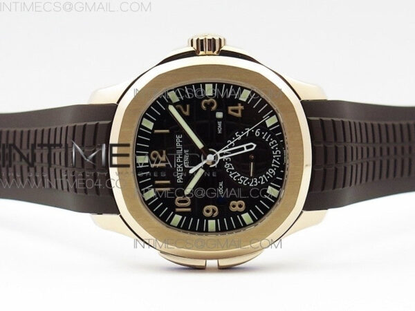 Aquanaut 5164R RG GRF Best Edition Brown Dial on Brown Rubber Strap A324 - Image 3