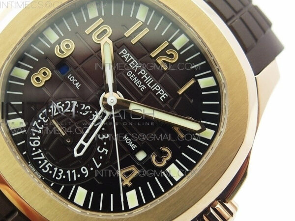 Aquanaut 5164R RG GRF Best Edition Brown Dial on Brown Rubber Strap A324 - Image 4