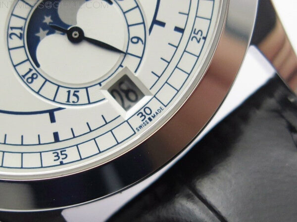 Annual Calendar Complications 5396 SS GRF Best Edition White Dial Blue Markers on Black leather strap A324 - Image 6