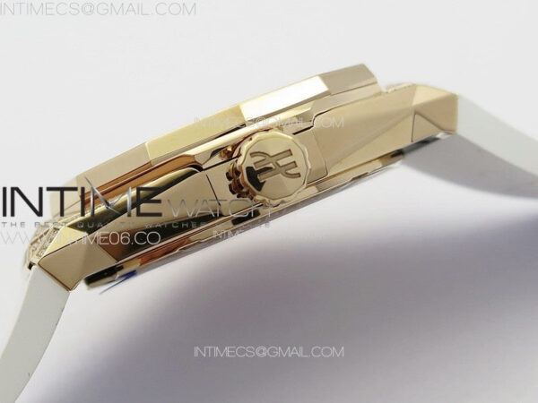 Classic Fusion Orlinski RG Full Diamonds APSF 1:1 Best Edtion White Faceted Dial on White Rubber Strap A2892 - Image 8
