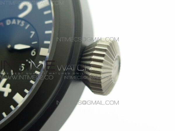 Big Pilot Real PR IW502001 Real Ceramic V2 ZF 1:1 Best Edition Black Dial on Black Calfskin Strap A51111 - Image 9