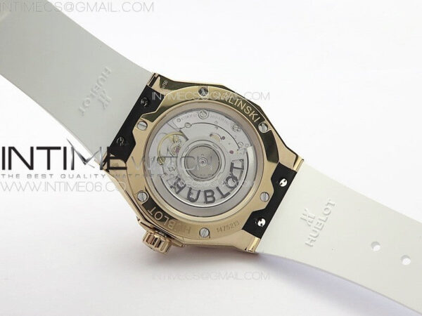 Classic Fusion Orlinski RG Full Diamonds APSF 1:1 Best Edtion White Faceted Dial on White Rubber Strap A2892 - Image 16