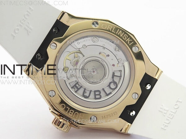 Classic Fusion Orlinski RG Full Diamonds APSF 1:1 Best Edtion White Faceted Dial on White Rubber Strap A2892 - Image 17