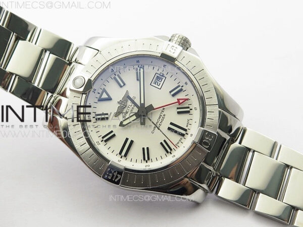 Avenger Automatic 43mm GMT SS B50 Best Edition White Dial on SS Bracelet A2824 - Image 5