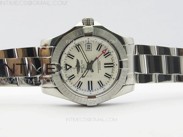 Avenger Automatic 43mm GMT SS B50 Best Edition White Dial on SS Bracelet A2824 - Image 4