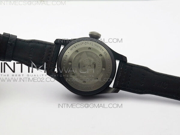 Big Pilot Real PR IW502001 Real Ceramic V2 ZF 1:1 Best Edition Black Dial on Black Calfskin Strap A51111 - Image 19