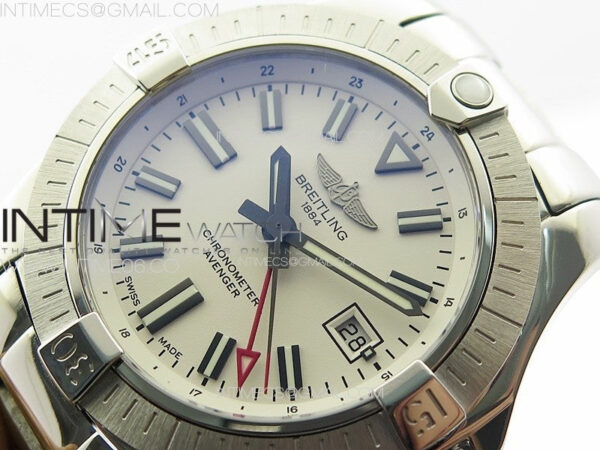 Avenger Automatic 43mm GMT SS B50 Best Edition White Dial on SS Bracelet A2824 - Image 6