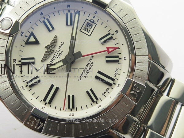 Avenger Automatic 43mm GMT SS B50 Best Edition White Dial on SS Bracelet A2824 - Image 7