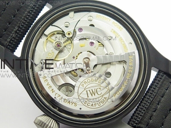 Big Pilot Real PR IW502001 Real Ceramic V2 ZF 1:1 Best Edition Black Dial on Black Calfskin Strap A51111 - Image 22