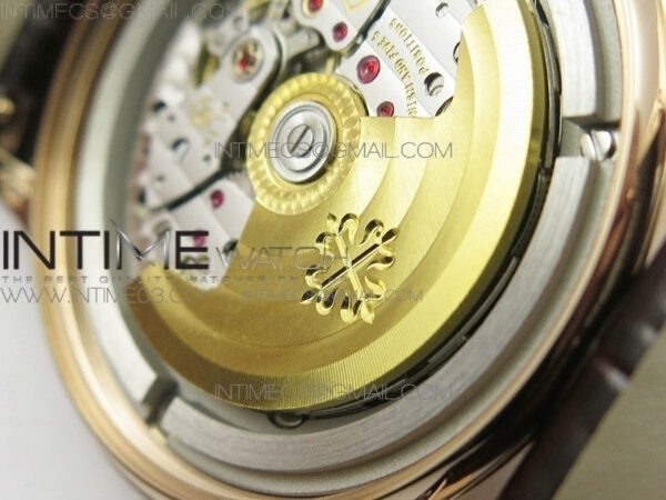 Calatrava 5296R RG ZF 1:1 Best Edition Ivory Dial On Brown Leather Strap 324CS (Free box) - Image 38