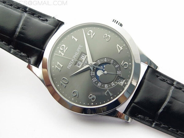 Annual Calendar Complications 5396 SS GRF Best Edition Gray dial on Black leather strap A324 - Image 2