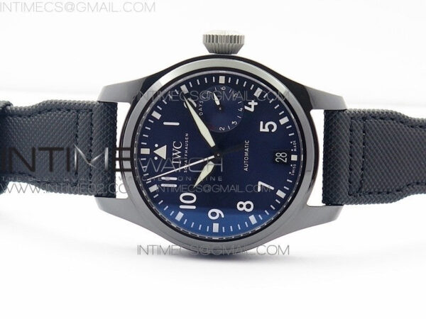 Big Pilot Real PR IW502003 Real Ceramic V2 ZF 1:1 Best Edition on Black Calfskin Strap A51111 - Image 3