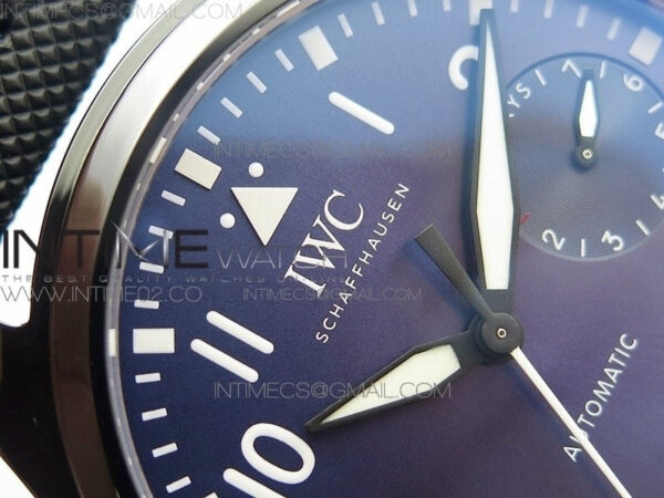 Big Pilot Real PR IW502003 Real Ceramic V2 ZF 1:1 Best Edition on Black Calfskin Strap A51111 - Image 5