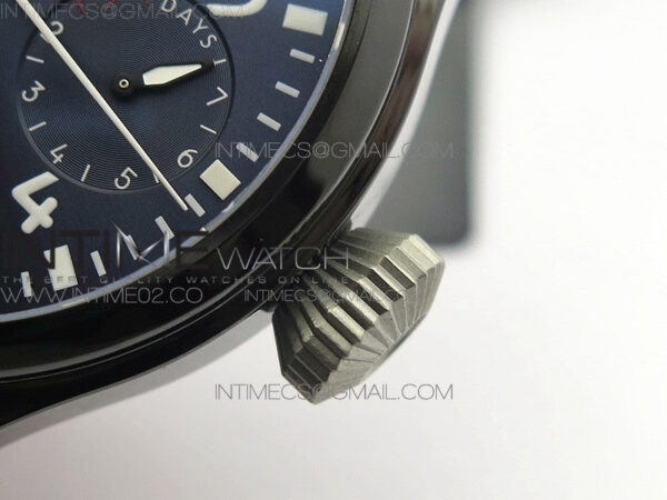 Big Pilot Real PR IW502003 Real Ceramic V2 ZF 1:1 Best Edition on Black Calfskin Strap A51111 - Image 8