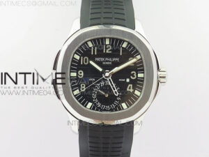 Aquanaut 5164A SS GRF Best Edition Black Dial on Black Rubber Strap A324