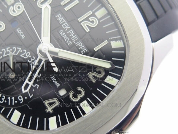 Aquanaut 5164A SS GRF Best Edition Black Dial on Black Rubber Strap A324 - Image 4