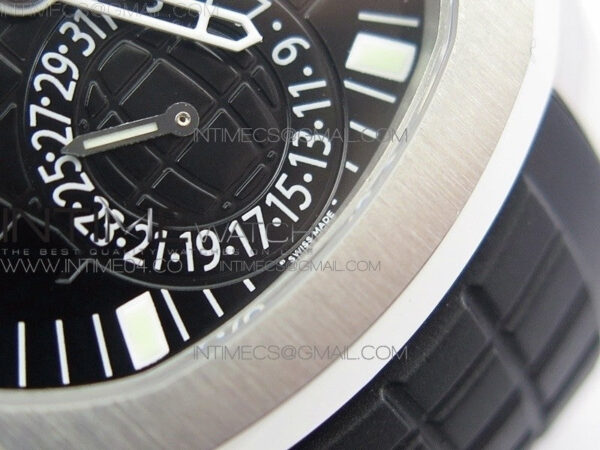 Aquanaut 5164A SS GRF Best Edition Black Dial on Black Rubber Strap A324 - Image 5
