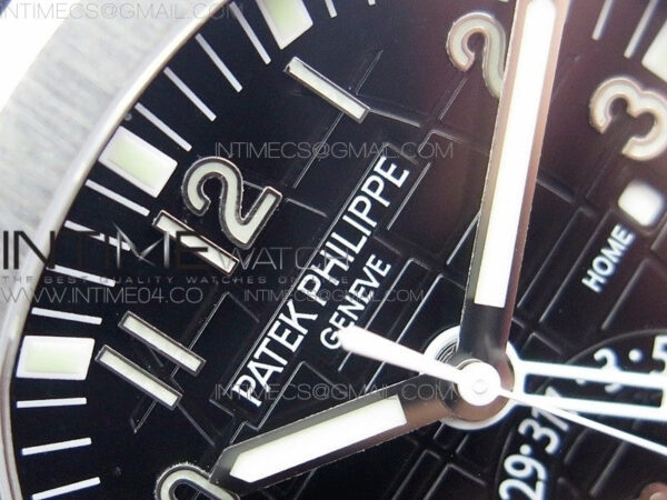 Aquanaut 5164A SS GRF Best Edition Black Dial on Black Rubber Strap A324 - Image 6