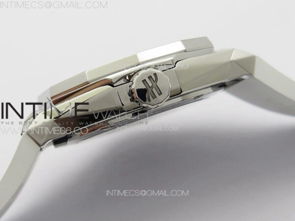 Classic Fusion Orlinski SS Full Diamonds APSF 1:1 Best Edtion White Faceted Dial on White Rubber Strap A2892 - Image 9