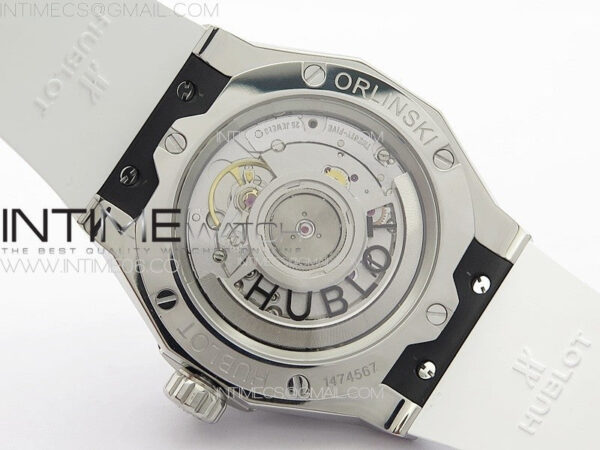 Classic Fusion Orlinski SS Full Diamonds APSF 1:1 Best Edtion White Faceted Dial on White Rubber Strap A2892 - Image 18