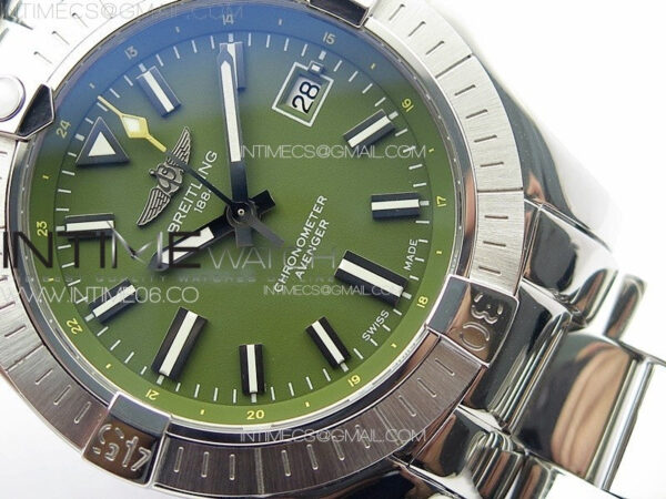 Avenger Automatic 43mm SS B50 Best Edition Green Dial on SS Bracelet A2824 - Image 3