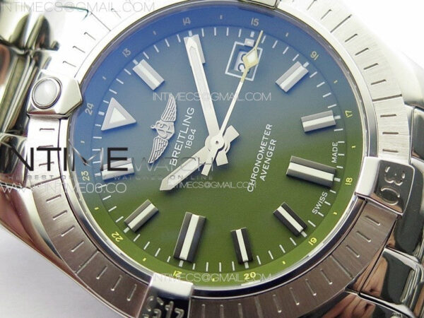Avenger Automatic 43mm SS B50 Best Edition Green Dial on SS Bracelet A2824 - Image 2