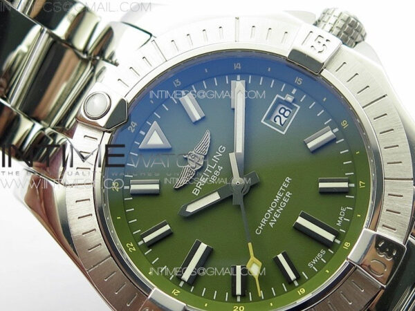 Avenger Automatic 43mm SS B50 Best Edition Green Dial on SS Bracelet A2824 - Image 7