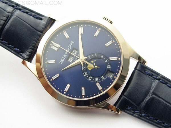 Annual Calendar Complications 5396 RG GRF Best Edition Blue dial T Crystal Markers on Blue leather strap A324 - Image 2