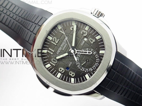 Aquanaut 5164A SS GRF Best Edition Brown Dial on Black Rubber Strap A324 - Image 2