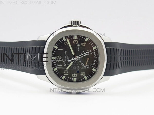 Aquanaut 5164A SS GRF Best Edition Brown Dial on Black Rubber Strap A324 - Image 3