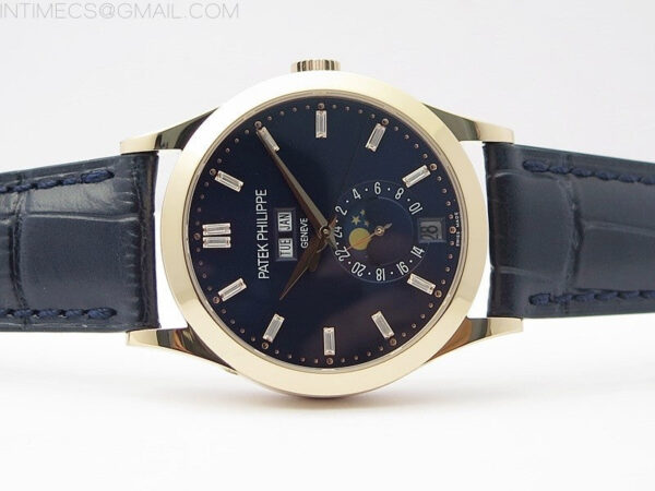 Annual Calendar Complications 5396 RG GRF Best Edition Blue dial T Crystal Markers on Blue leather strap A324 - Image 3