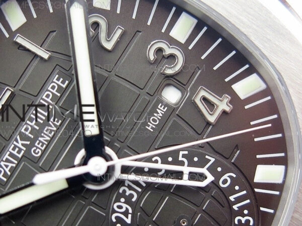 Aquanaut 5164A SS GRF Best Edition Brown Dial on Black Rubber Strap A324 - Image 5
