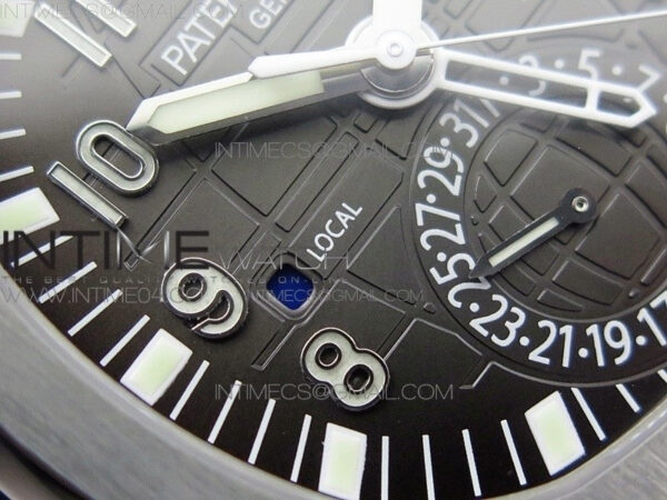Aquanaut 5164A SS GRF Best Edition Brown Dial on Black Rubber Strap A324 - Image 7